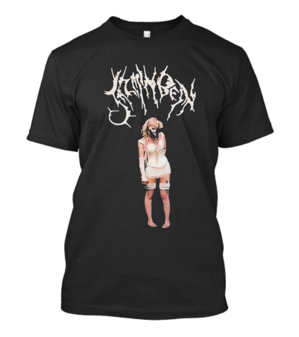 Jazmin Bean Distorted Logo With Grunge Style Doll-like Figure T-Shirt