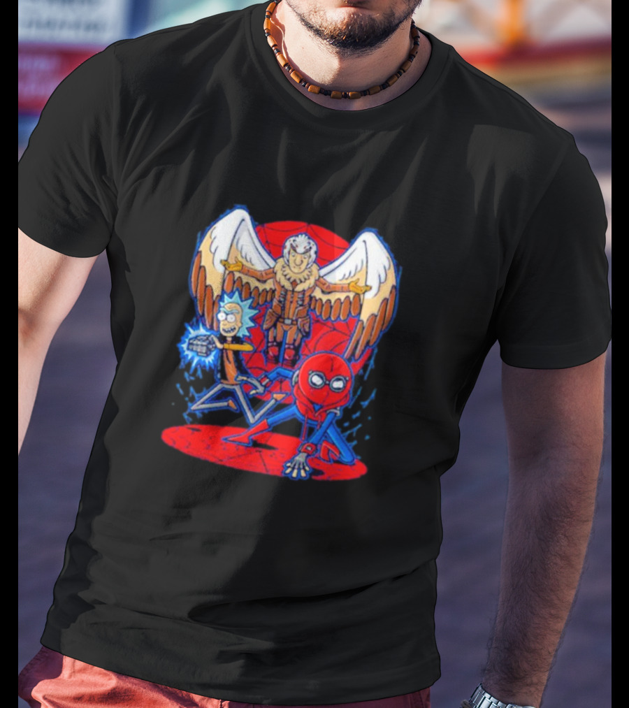 Rick Morty Spider-Man Vulture Mashup T-Shirt