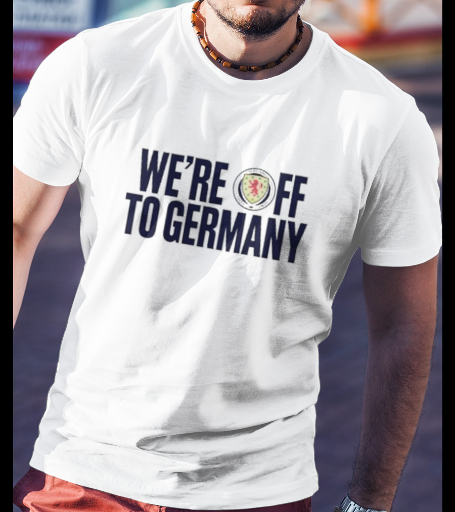 WE'RE OFF TO GERMANY Scotland Football Lion Emblem T-Shirt
