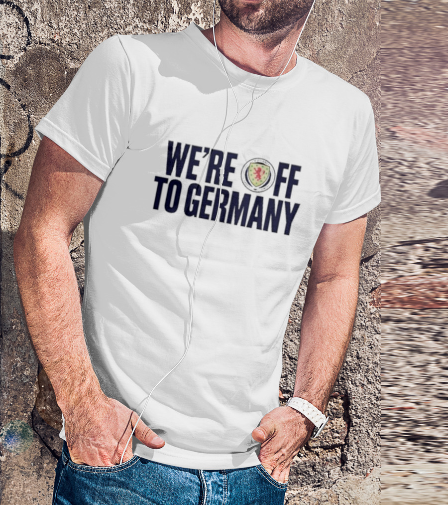 WE'RE OFF TO GERMANY Scotland Football Lion Emblem T-Shirt