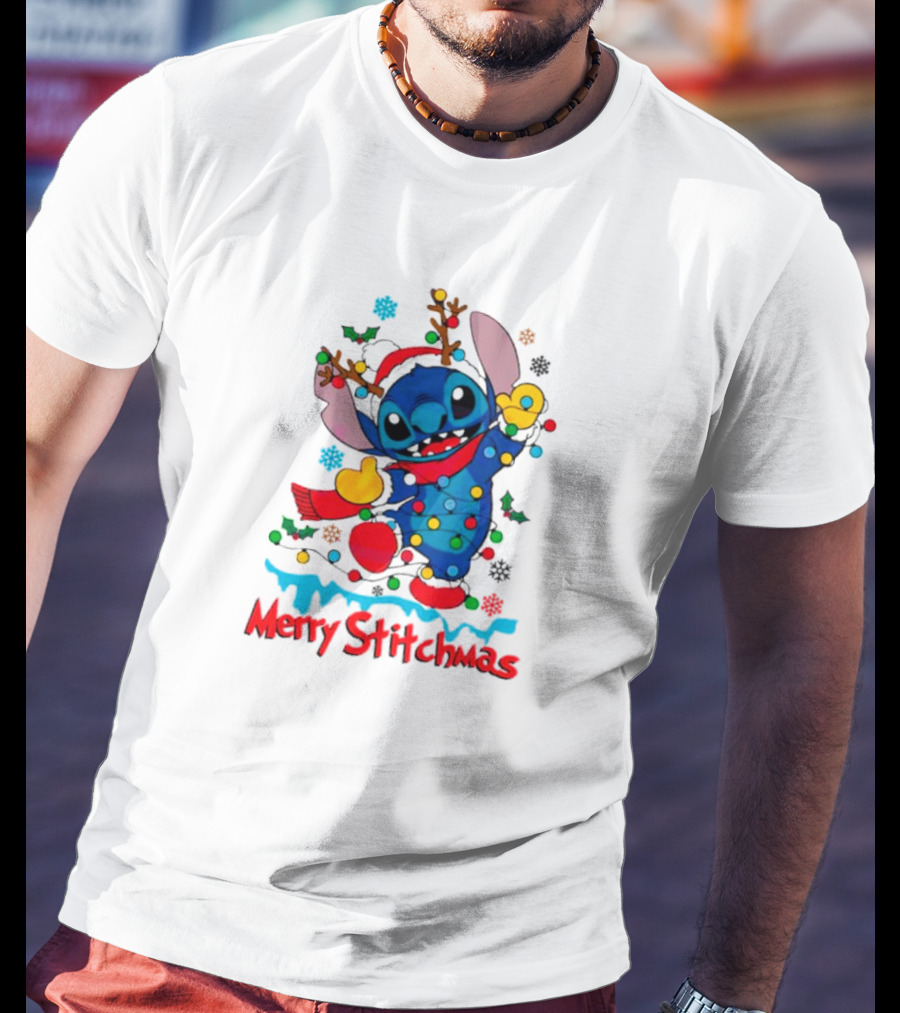 Merry Stitchmas Santa Merry Christmas Stitch T-Shirt