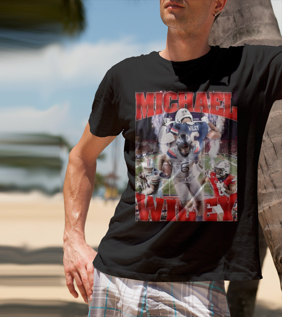 Michael Wiley Arizona Wildcats Football Dynamic On-Field Action T-Shirt