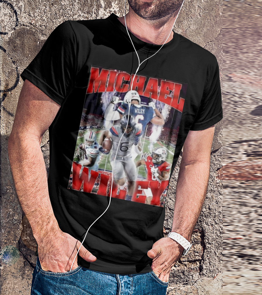 Michael Wiley Arizona Wildcats Football Dynamic On-Field Action T-Shirt