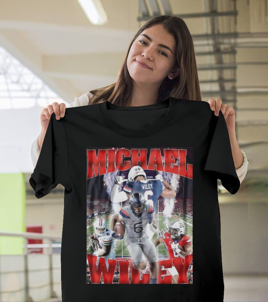 Michael Wiley Arizona Wildcats Football Dynamic On-Field Action T-Shirt
