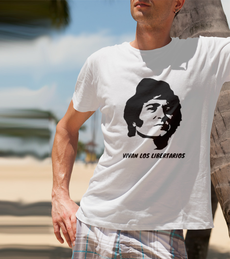 Vivan Los Libertarios Victor Jara Tribute Text T-Shirt