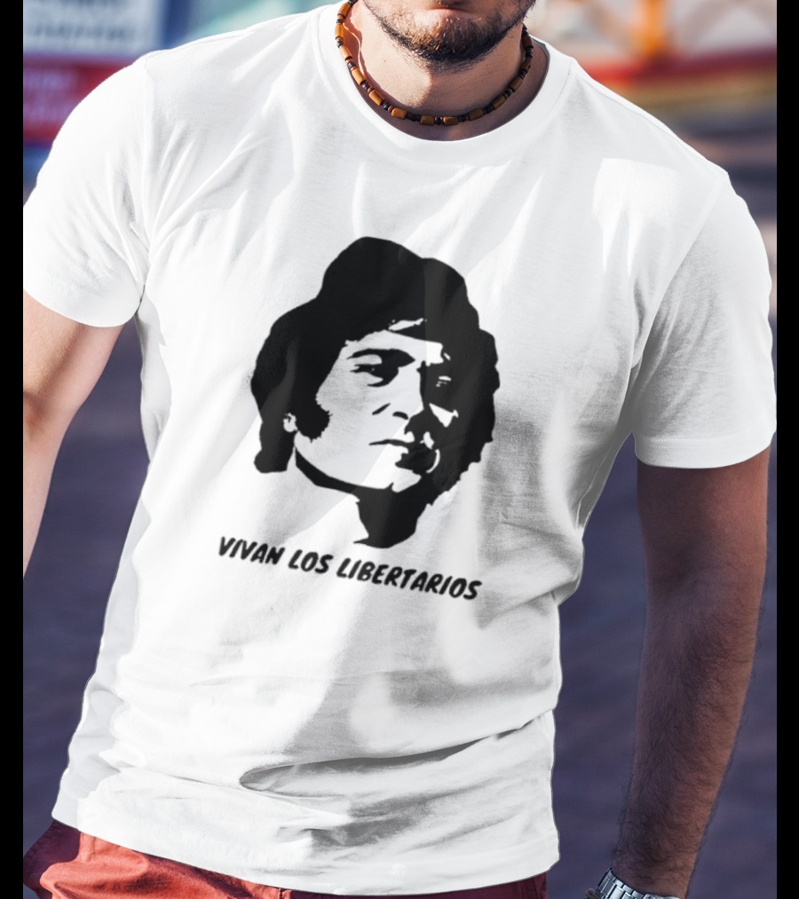 Vivan Los Libertarios Victor Jara Tribute Text T-Shirt