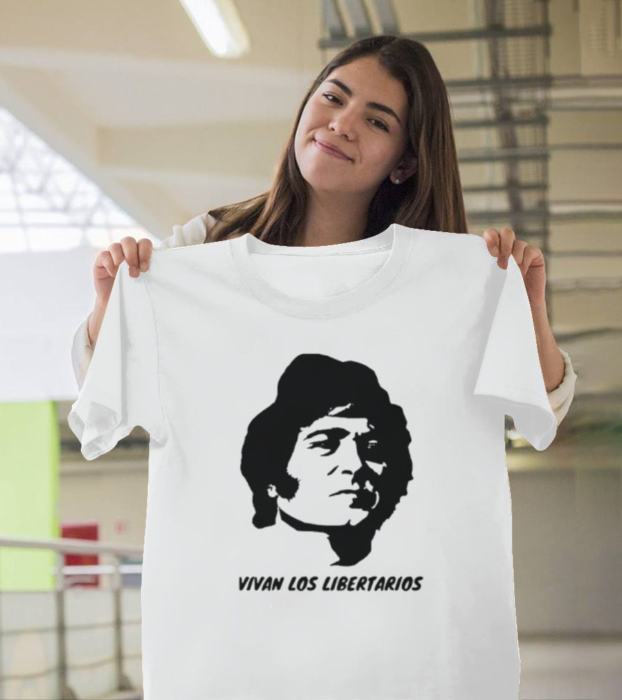 Vivan Los Libertarios Victor Jara Tribute Text T-Shirt