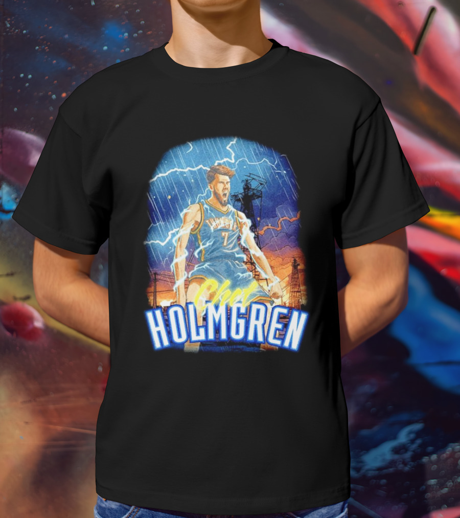 Chet Holmgren Thunder Basketball Storm Oklahoma City T-Shirt