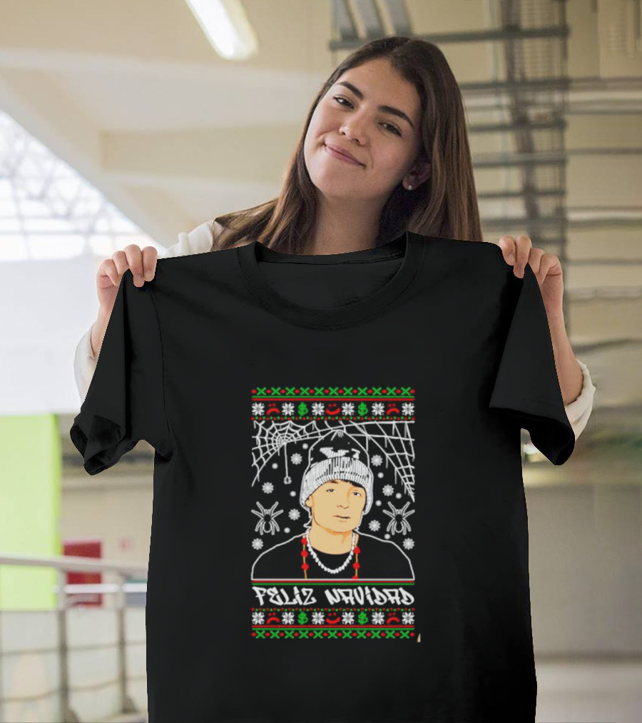 Feliz Navidad Peso Pluma Web And Spider Holiday T-Shirt