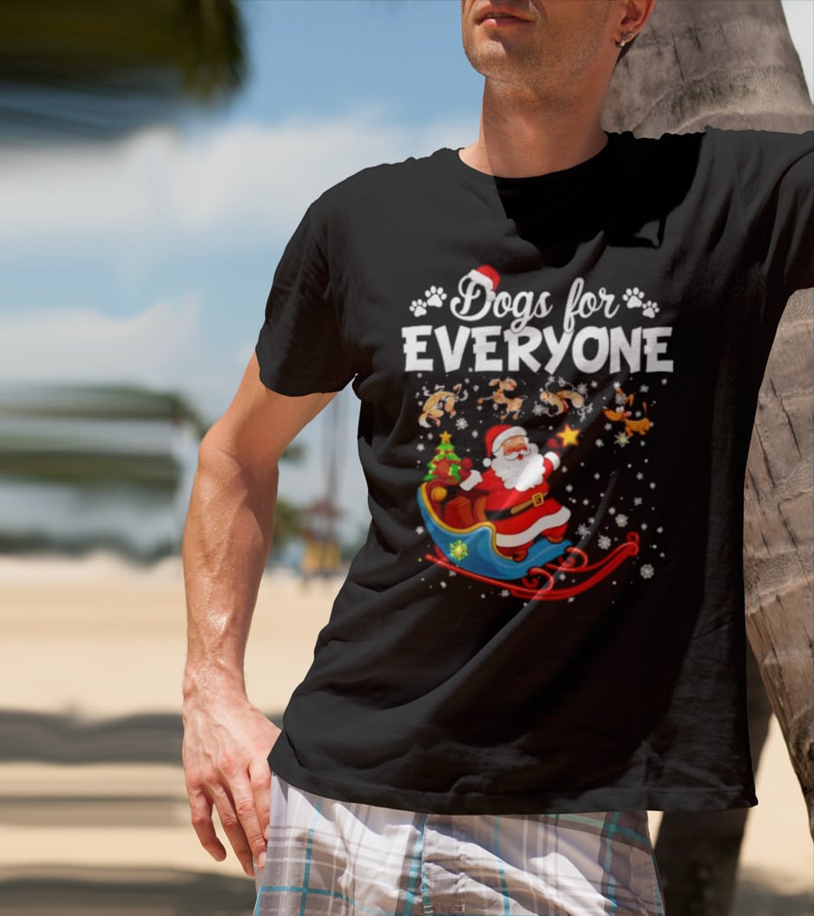 Dogs For Everyone Santa Claus Sled T-Shirt