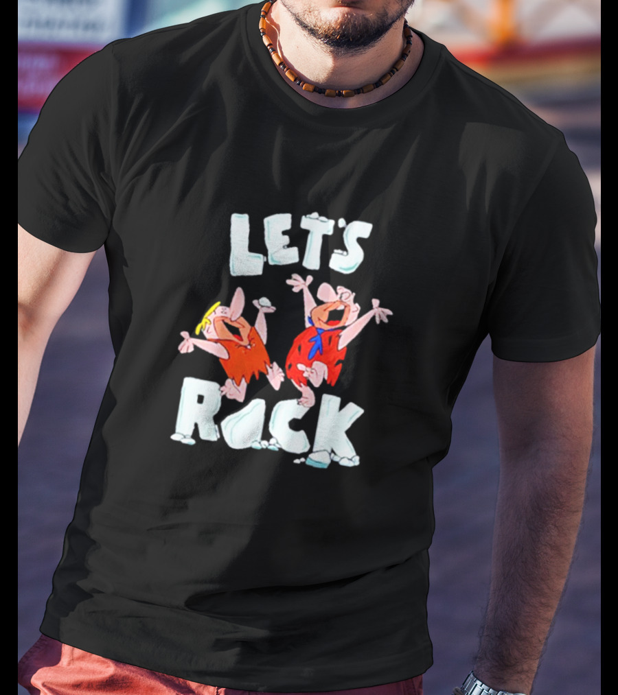 The Flintstones Let's Rock Fred And Barney Dancing T-Shirt
