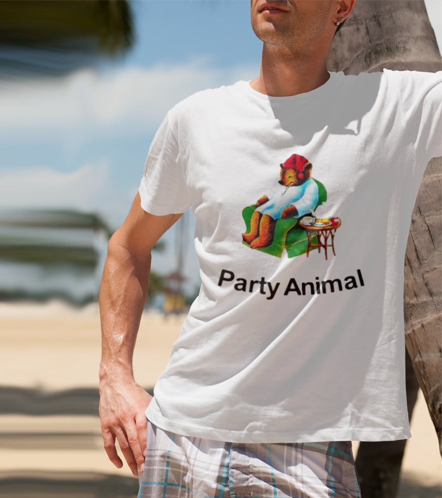 Bear In Red Hat And Robe Tea Party Animal T-Shirt