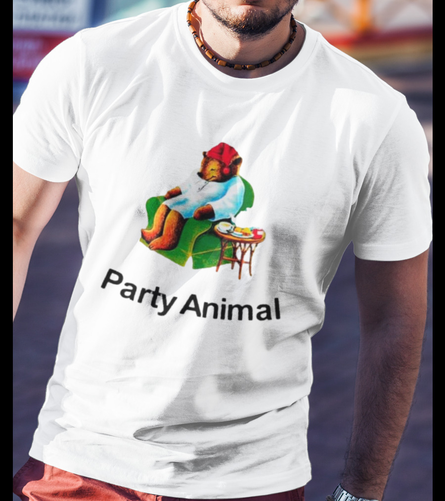 Bear In Red Hat And Robe Tea Party Animal T-Shirt