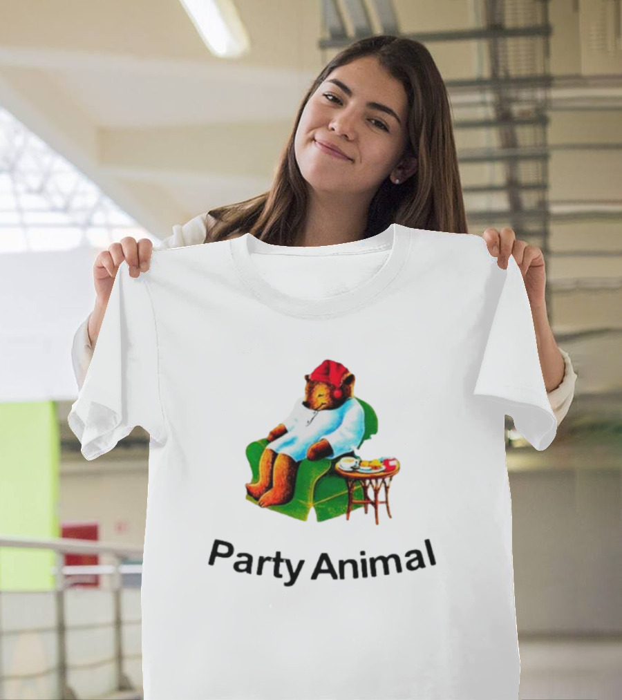 Bear In Red Hat And Robe Tea Party Animal T-Shirt