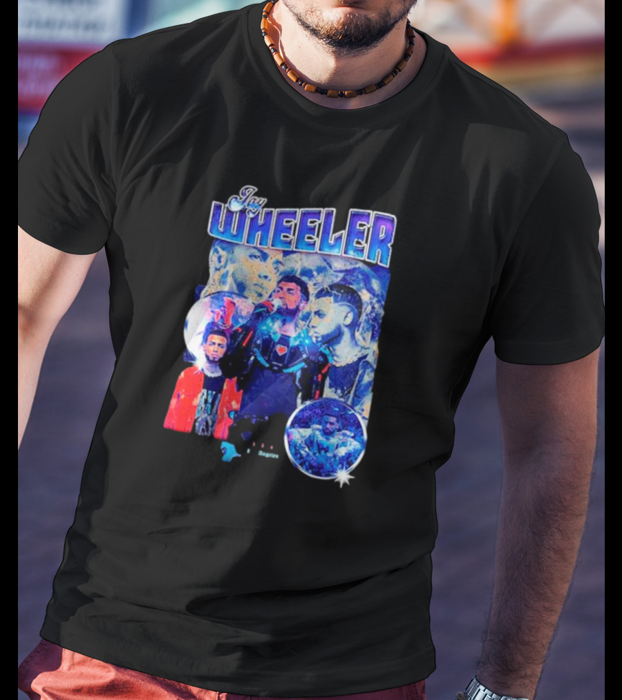 Jay Wheeler Multicolor Concert Collage And Portraits T-Shirt