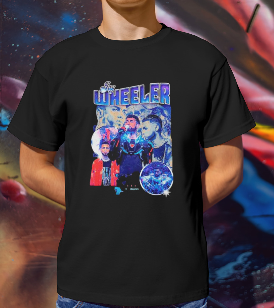 Jay Wheeler Multicolor Concert Collage And Portraits T-Shirt