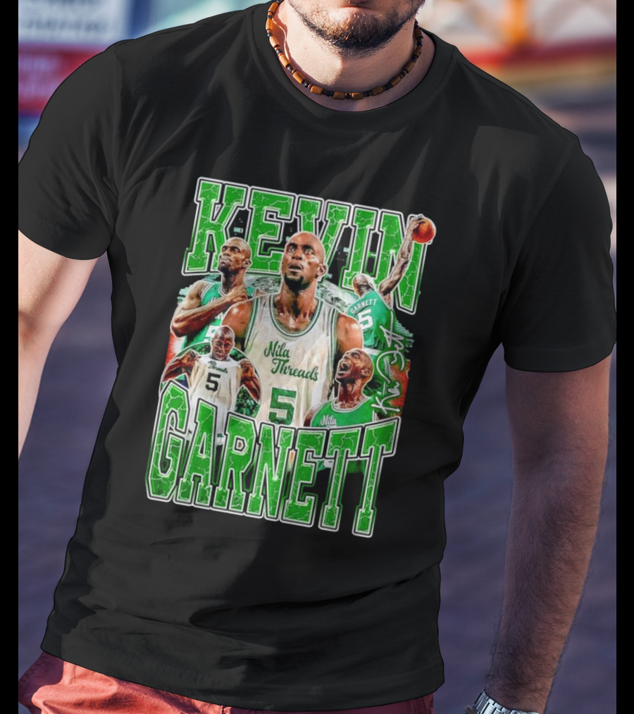 Kevin Garnett Boston Celtics Nila Threads Basketball Legend T-Shirt