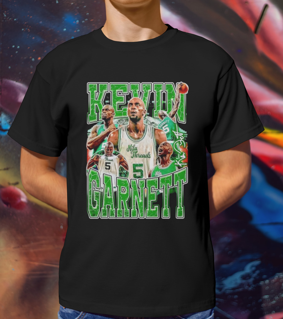 Kevin Garnett Boston Celtics Nila Threads Basketball Legend T-Shirt