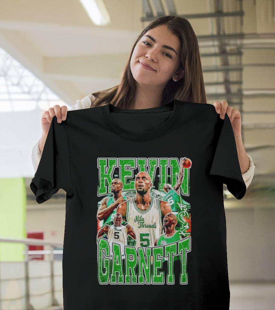 Kevin Garnett Boston Celtics Nila Threads Basketball Legend T-Shirt