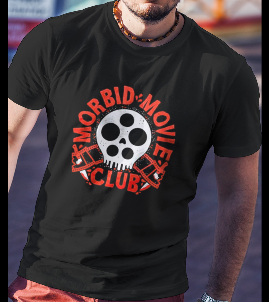 Morbid Movie Club Skull Film Reel Horror Aesthetic T-Shirt