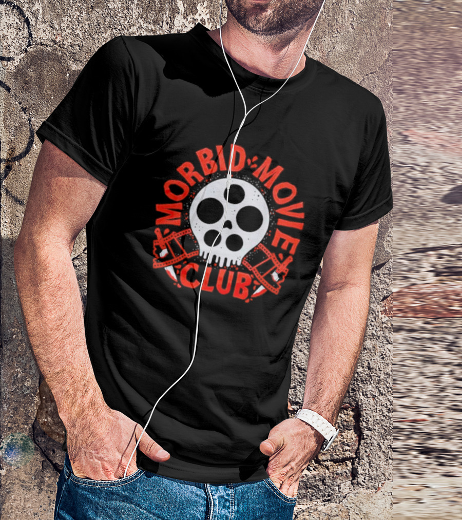 Morbid Movie Club Skull Film Reel Horror Aesthetic T-Shirt