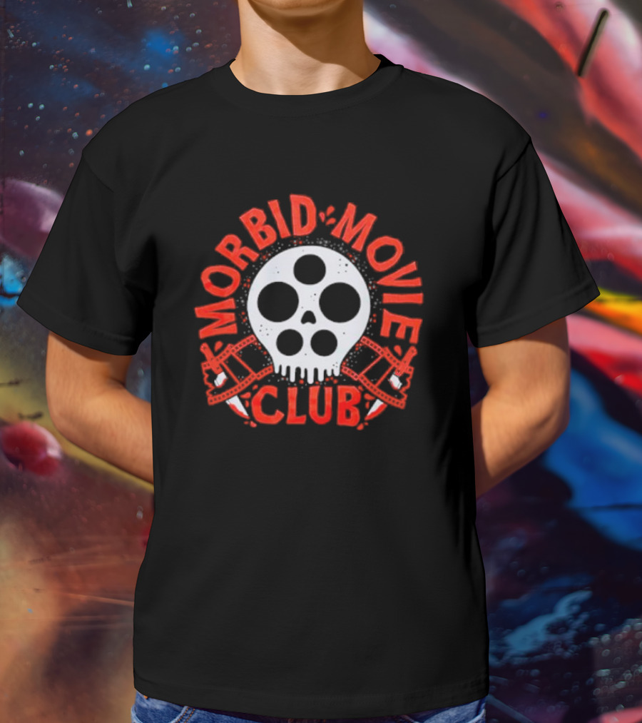 Morbid Movie Club Skull Film Reel Horror Aesthetic T-Shirt