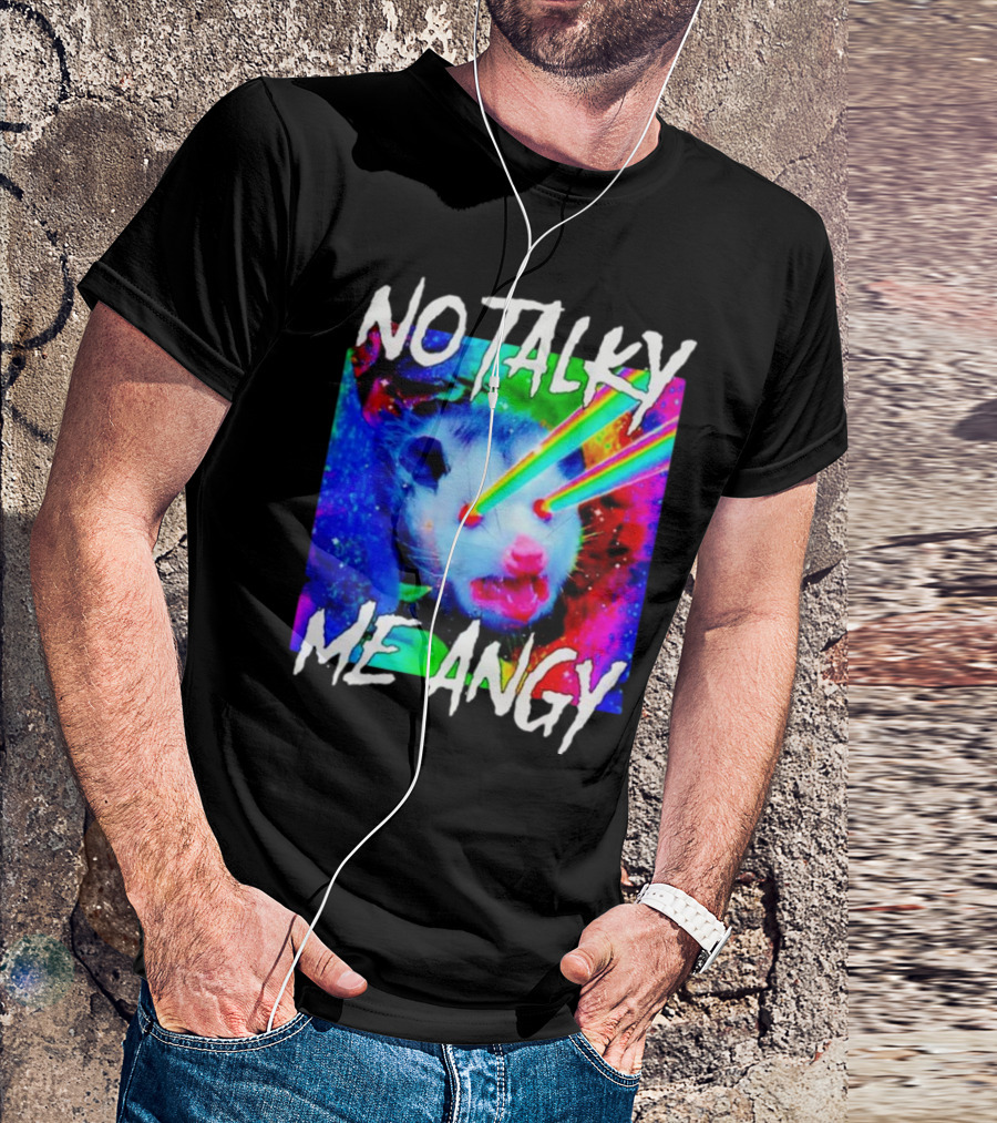 No Talky Me Angy Laser Eyes Possum T-Shirt