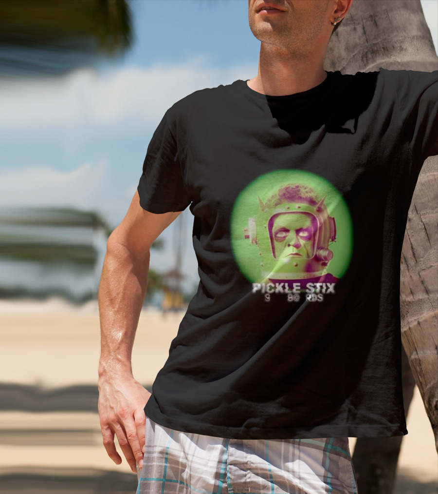 Pickle Stix Surfboards Spaceman Retro Sci-Fi Helmet T-Shirt
