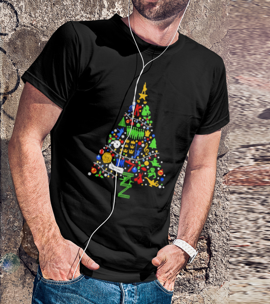Ultimate Broadway Themed Christmas Tree Colorful Ornament Decorations T-Shirt
