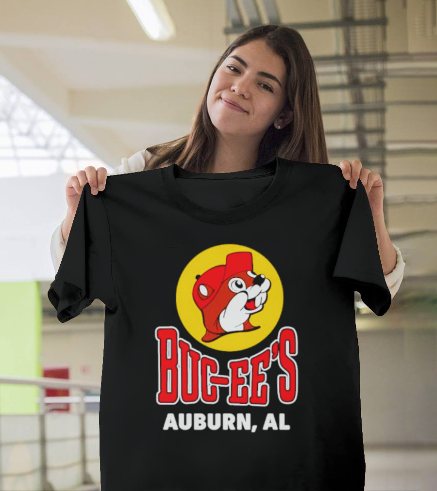 Buc-Ee's Auburn AL Logo With Cartoon Beaver Mascot T-Shirt
