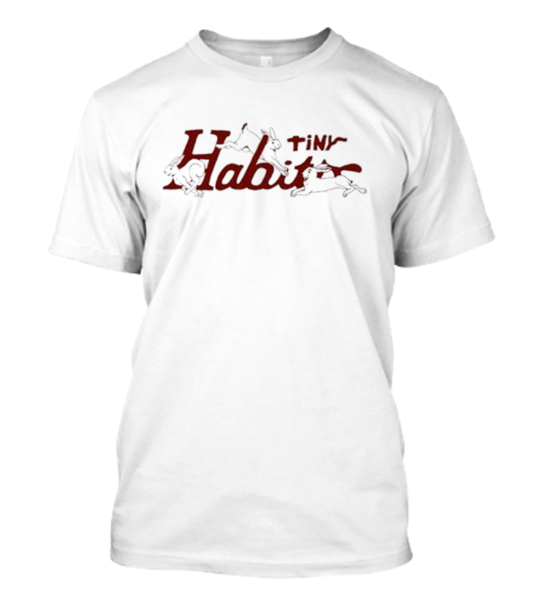 Tiny Habits Three Rabbits Hopping Energetically T-Shirt