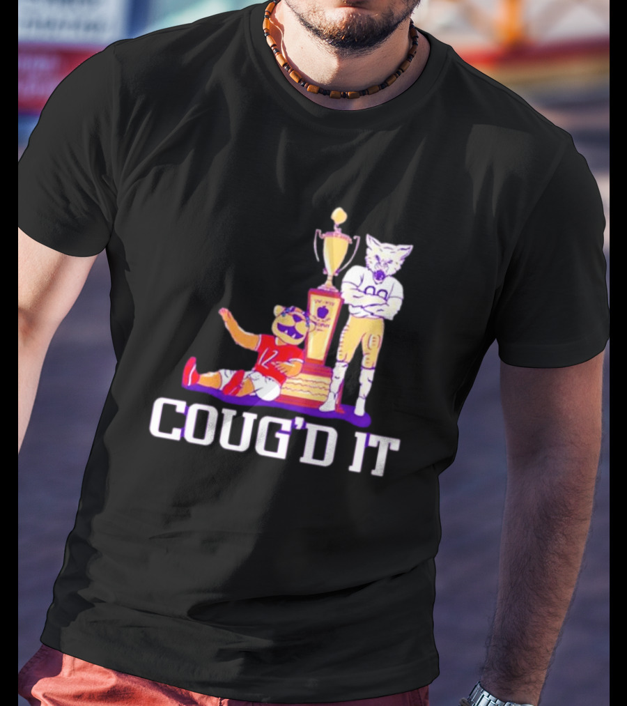Washington Huskies Vs. Washington State Cougars Coug’d It Rivalry Trophy Victory T-Shirt