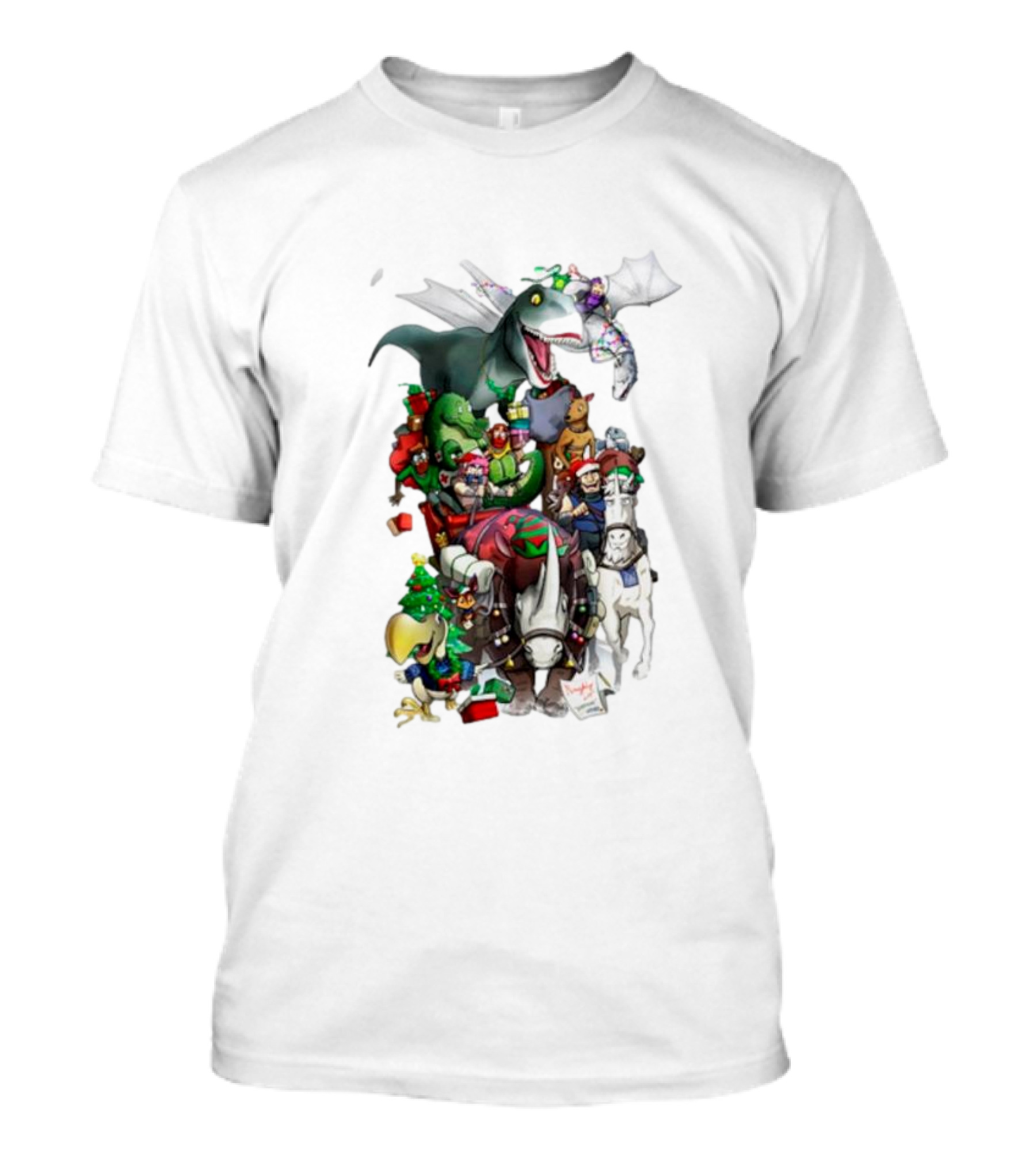 A Very Neebs Christmas Adventurous Dragon Holiday T-Shirt