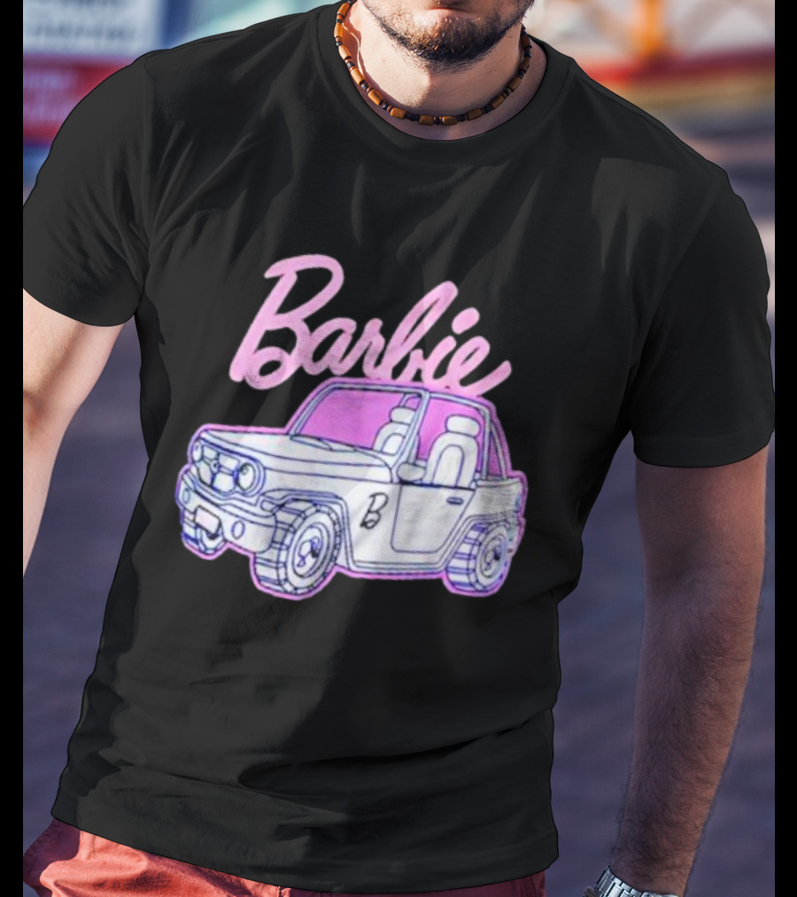 Barbie Beach Cruiser Car With Pink And White T-Shirt