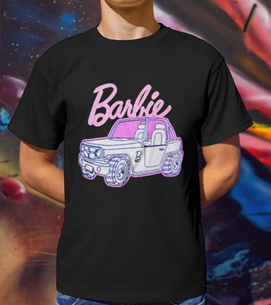 Barbie Beach Cruiser Car With Pink And White T-Shirt