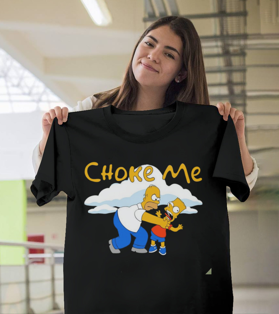 The Simpson Choke Me Bart Cloud Scene T-Shirt