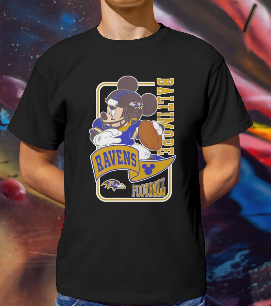 Baltimore Ravens Football Mickey Disney T-Shirt