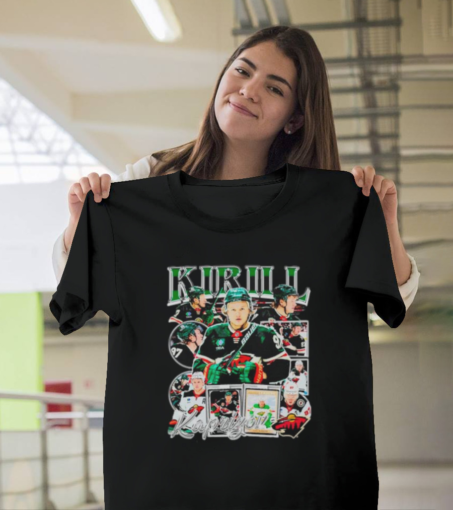 Kirill Kaprizov Minnesota Wild NHL Player Collage 97 T-Shirt