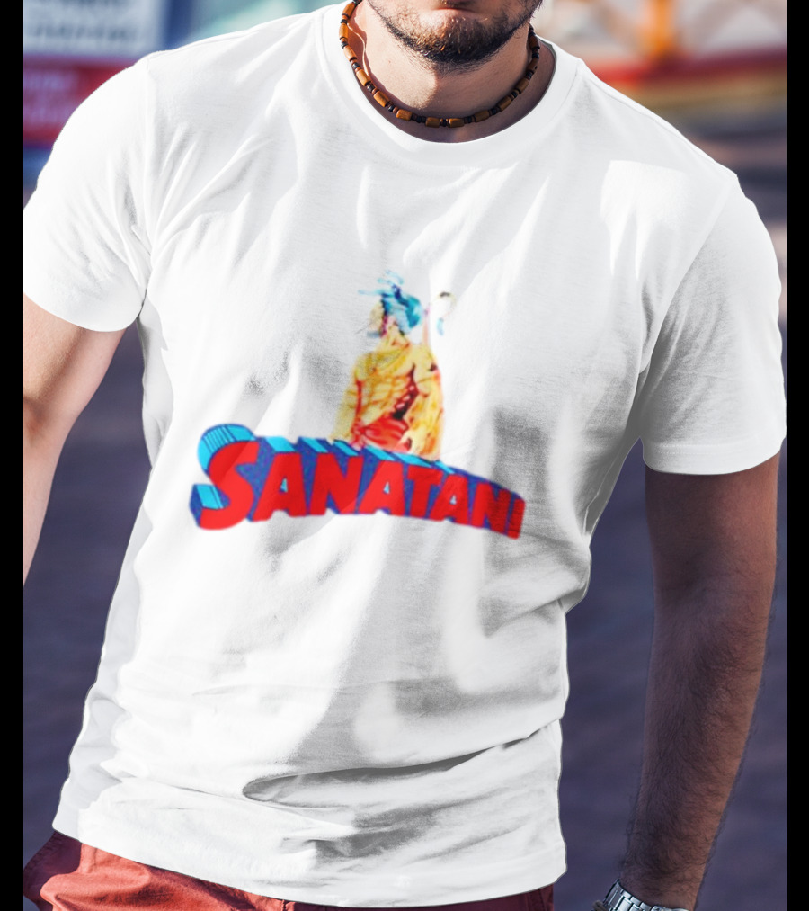 Sanatani Warrior Artwork Featuring Traditional Figure T-Shirt