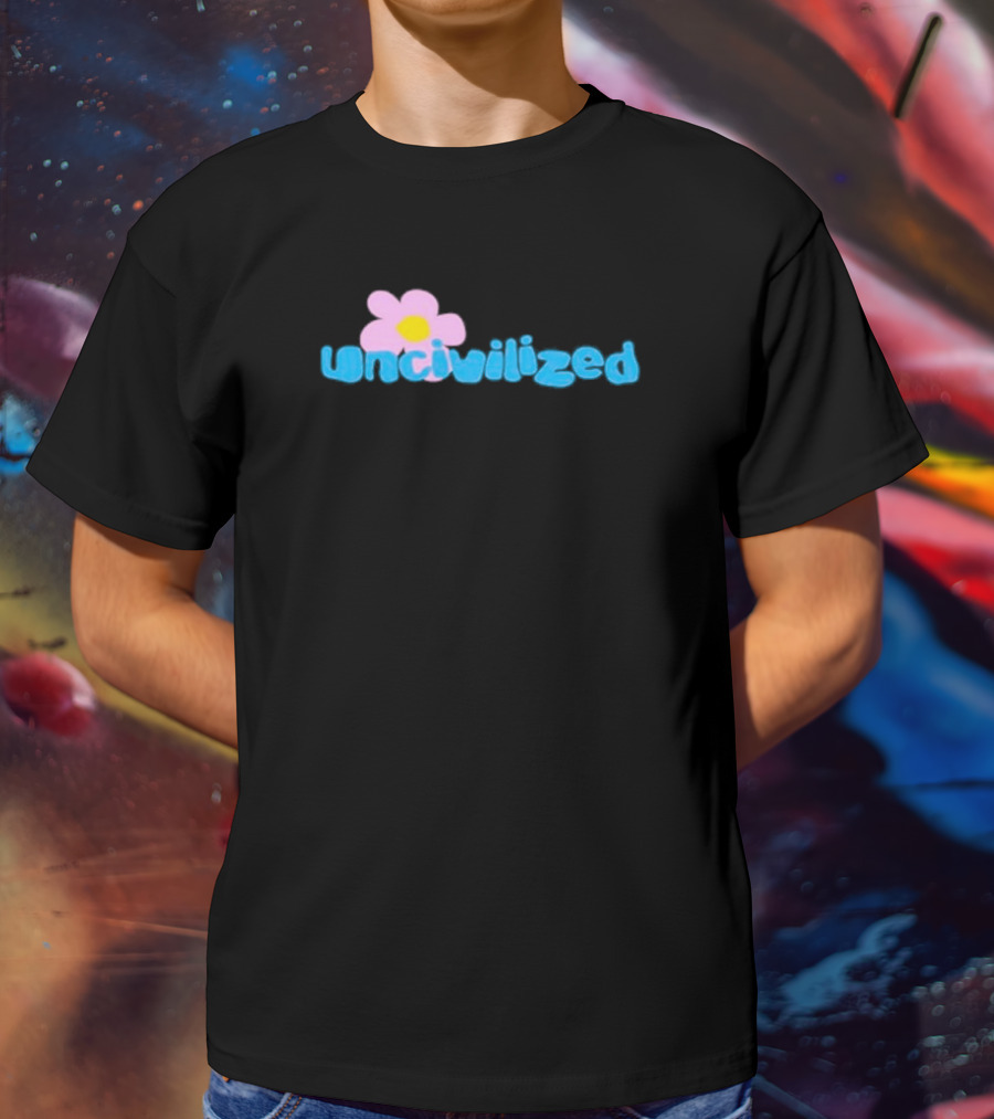 Uncivilized Pink Flower T-Shirt