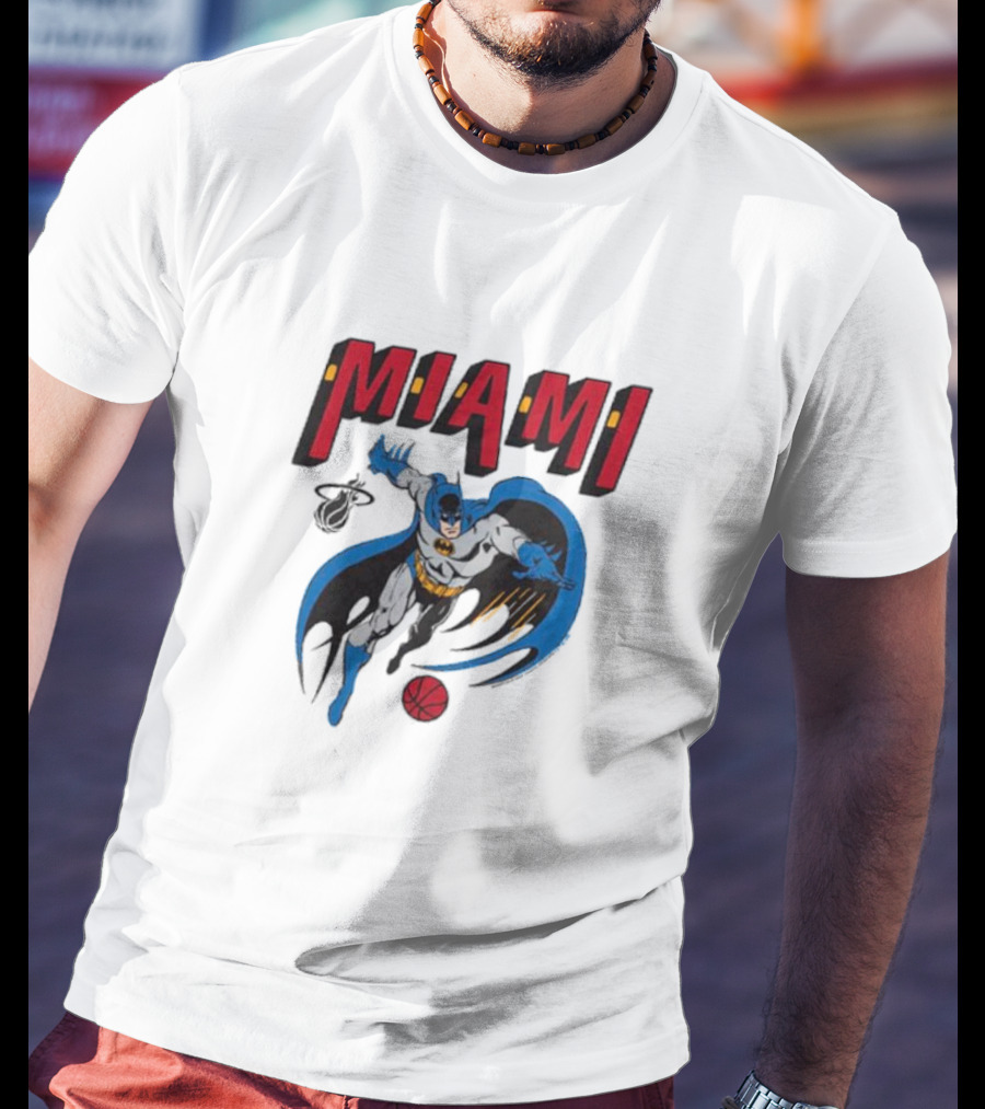 Batman Miami Heat Superhero Basketball Adventure T-Shirt