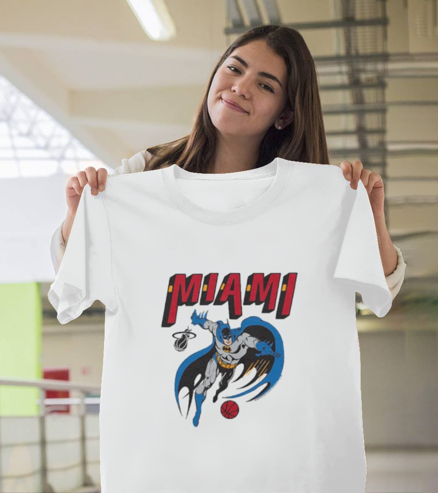 Batman Miami Heat Superhero Basketball Adventure T-Shirt