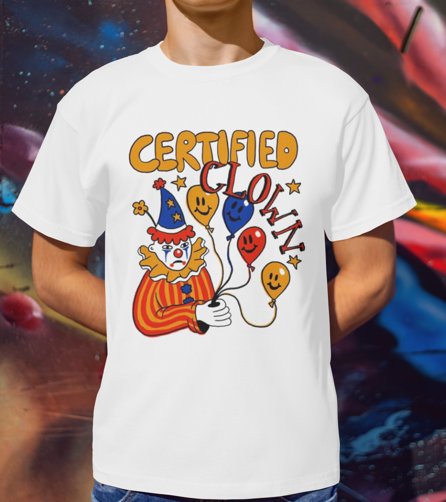 CERTIFIED CLOWN Balloons And Stars T-Shirt