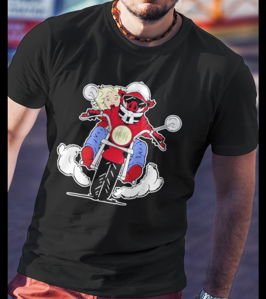 Arkansas Razorbacks Pig Riding Motorcycle With Passenger T-Shirt