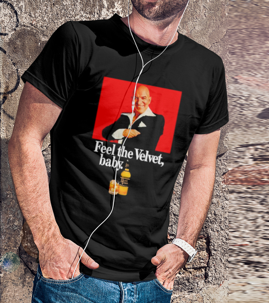 Feel The Velvet Baby Black Velvet Whiskey Telly Savalas T-Shirt
