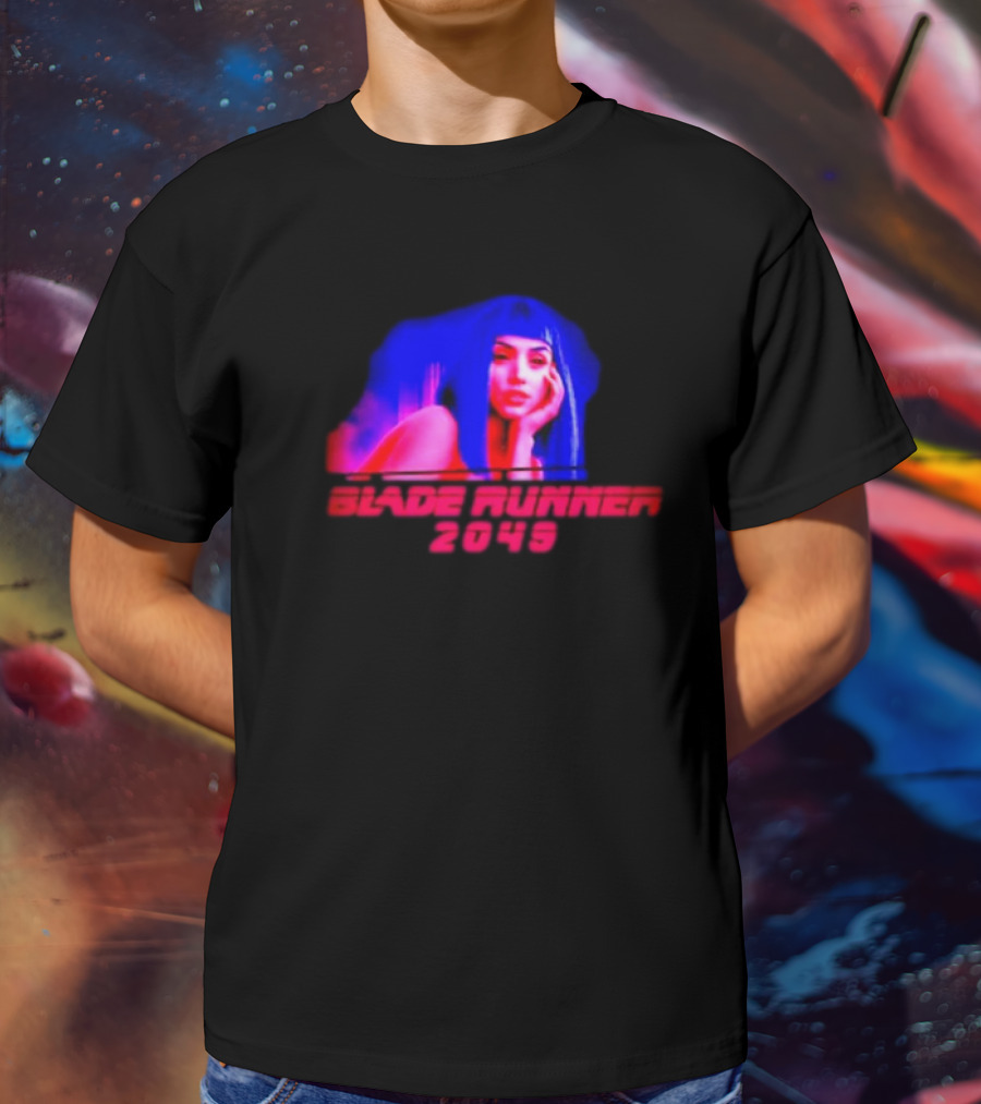 Blade Runner 2049 Neon Portrait Style With Futuristic Aesthetic T-Shirt