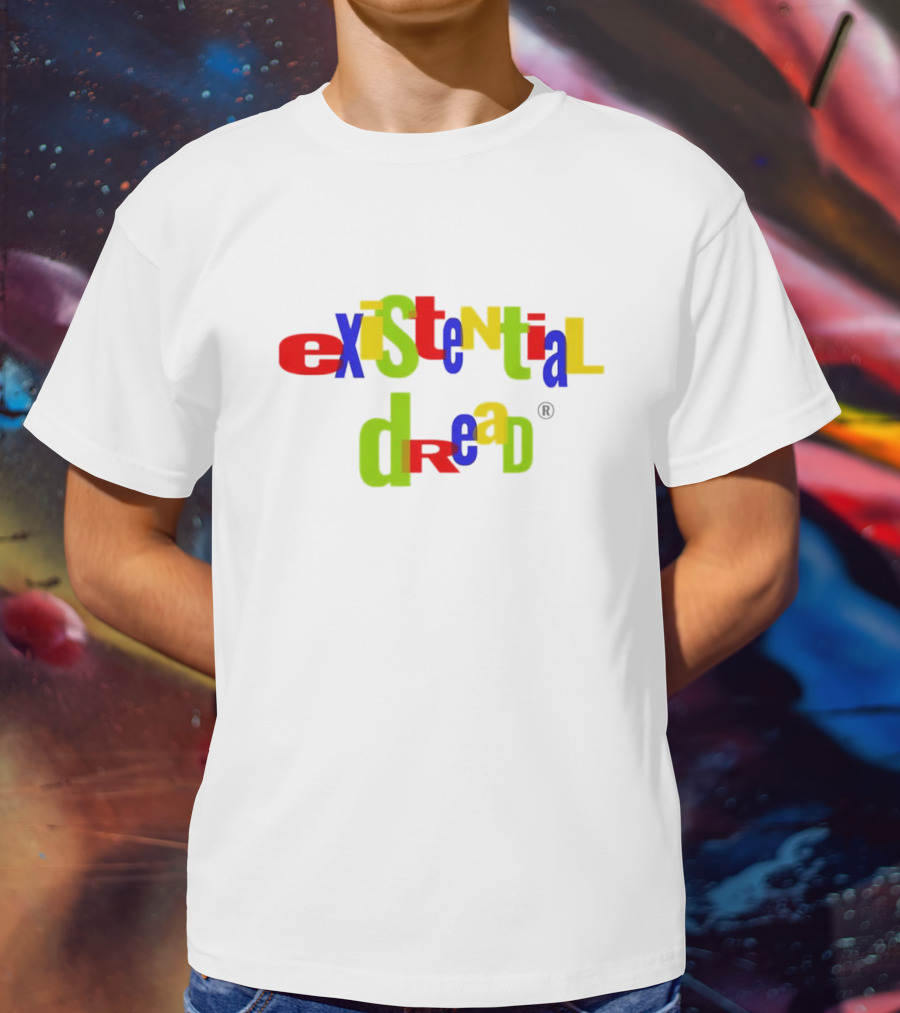 Existential Dread Colorful Block Letters T-Shirt