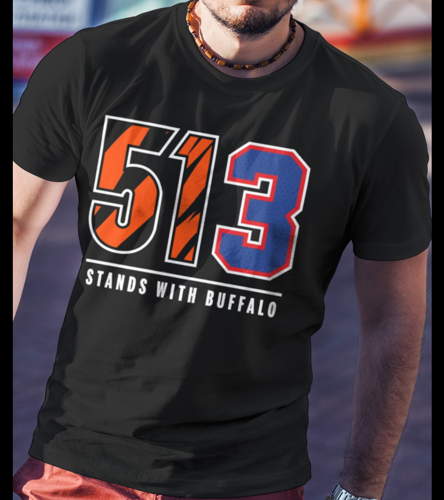 Bengals 513 Stands With Buffalo Football Solidarity T-Shirt