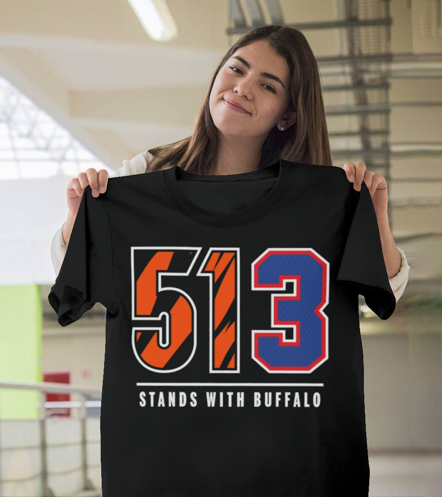 Bengals 513 Stands With Buffalo Football Solidarity T-Shirt