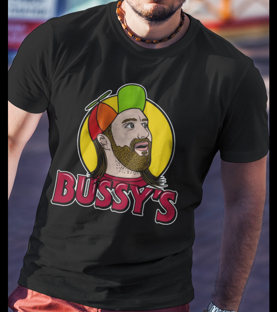 Bunker Branding Leigh Mcnasty Bussy's Retro Cartoon Hat T-Shirt